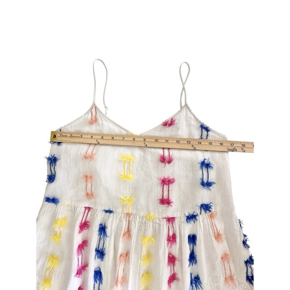 Lou & Grey For Loft Fringe Cami Dress Flirty Colorful Babydoll Airy Girlie Sz S - Picture 8 of 11